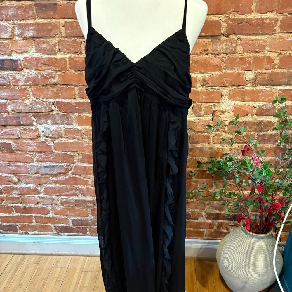Abercrombie Ruffle Black Maxi Dress - XL